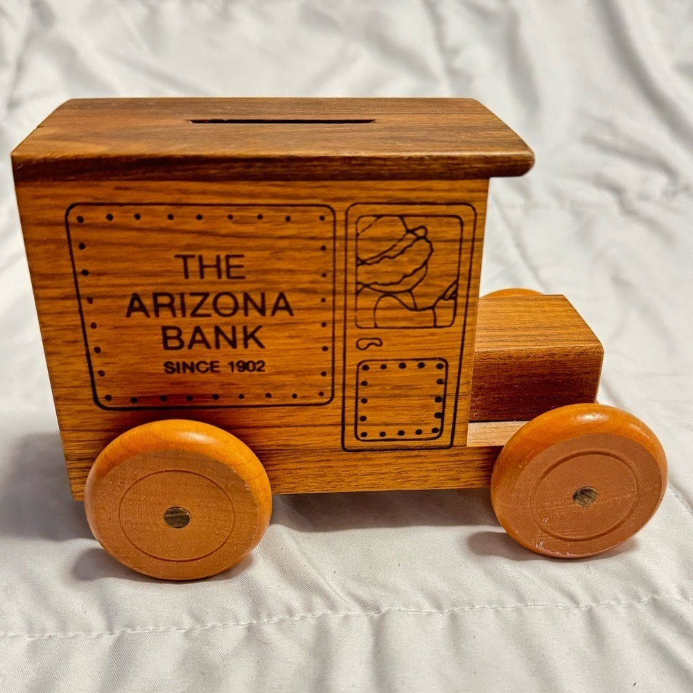 1979 The Arizona Bank Vintage Wooden Truck Toystalgia Inc Kids Decor Collectible - Picture 12 of 12